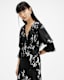 Ani Iona Jacquard V-Neck Midi Dress