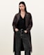 Aire Long Line Leather Coat