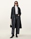 Aire Long Line Leather Coat