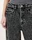 Fox Asymmetric Hem Wide Leg Denim Jeans