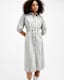 Osa Metallic Coated Denim Midi Dress