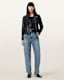 Vela Slim Fit Leather Biker Jacket