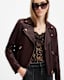 Dalby Slim Fit Leather Biker Jacket