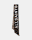 Kateri Silk Logo Printed Skinny Scarf