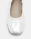 Alia Metallic Leather Ribbon Ballet Pumps