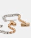 Box Chain Two Tone Ball Earrings