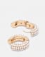 Pearl Beaded Chunky Hoop Earrings