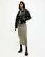 Etta Funnel Neck Leather Bomber Jacket