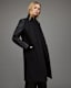 Sidney Leather Sleeve Cashmere Mix Coat