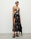 Cari Mia Sarong Front Split Floral Maxi Skirt