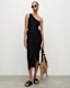 Aurelia Draped Asymmetric Hem Skirt