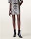 Renai Foil Snake Print Suede Mini Skirt