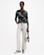 Keiko Mesh Gathered V-Neck Top