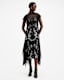Gian Lace Trim Asymmetric Maxi Dress