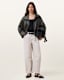 Clay Funnel Neck Cropped Leather Jacket
