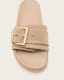 Ellie Studded Buckle Leather Sliders