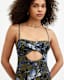 Niki Floral Bandeau Cut-Out Swimsuit