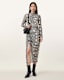 Rizo Snake Print Silk Blend Midi Dress
