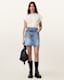 Mira Cropped Satin Drawcord T-Shirt