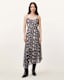 Donatella 2-In-1 Snake Print Midi Dress