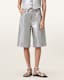 Louie Metallic Long Denim Shorts