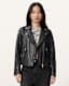 Dalby Slim Fit Leather Biker Jacket