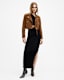 Dalby Slim Fit Cropped Suede Biker Jacket