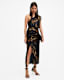 Laura Silk Blend One Shoulder Maxi Dress