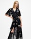 Alana Printed Wrap Over Midi Dress
