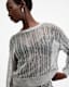 Giana Long Sleeve Open Knit Sweatshirt