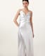 Alexia V-Neck Metallic Midi Slip Dress