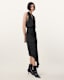 Abi Lace Trim Draped Midi Dress