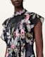 Fleur Printed Asymmetric Mini Dress