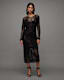 Rosalie Embellished Leopard Midi Dress