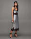 Ophelia Metallic Lace Trim Maxi Dress