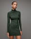 Juliette Roll Neck Metallic Mini Dress