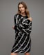 Juela Sequin Striped Bowi Mini Dress