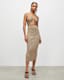 Toni Rainbow Ribbed Cut-Out Maxi Dress
