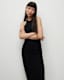 Mako Embroidered Crochet Trim Midi Dress