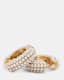 Pearl Beaded Chunky Hoop Earrings
