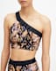 Dara Snake Print Asymmetric Bikini Top