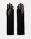 Zoya Extended Knitted Cuff Leather Gloves