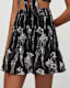 Riah Mia Floral Print Linen Mini Skirt