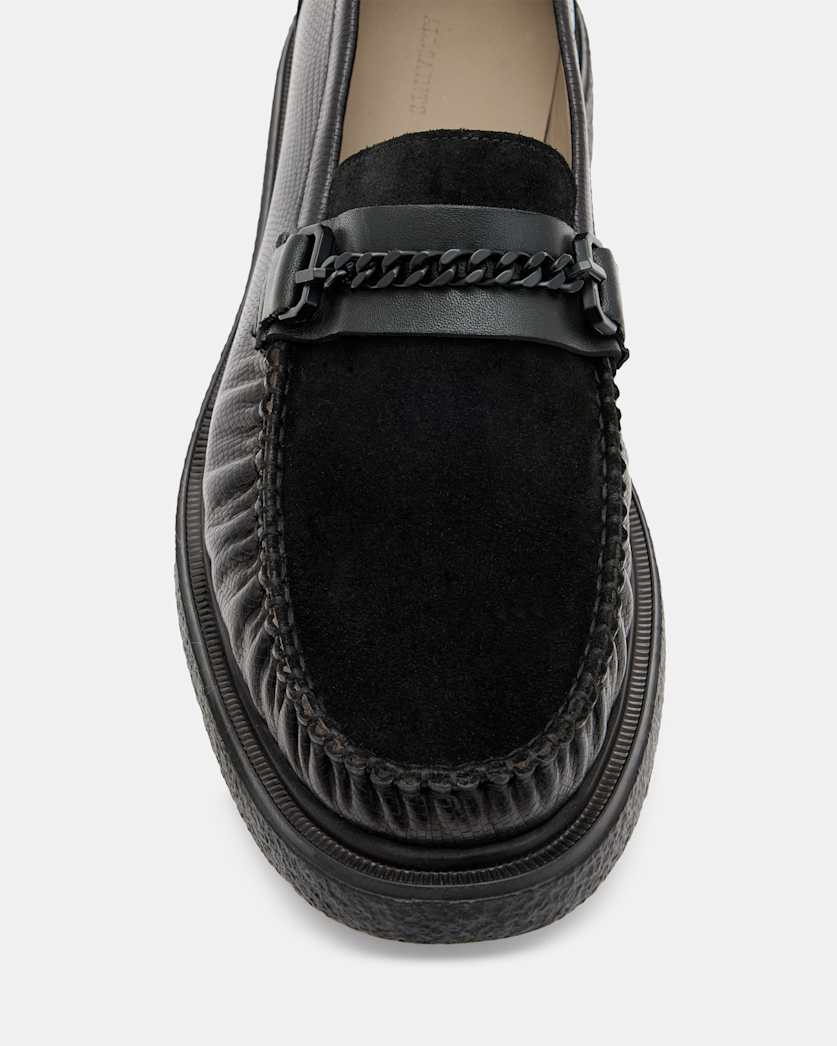 Gibbs Leather Chain Loafers Shoes