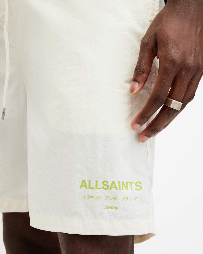 Underground Elastic Waist Logo Swim Shorts