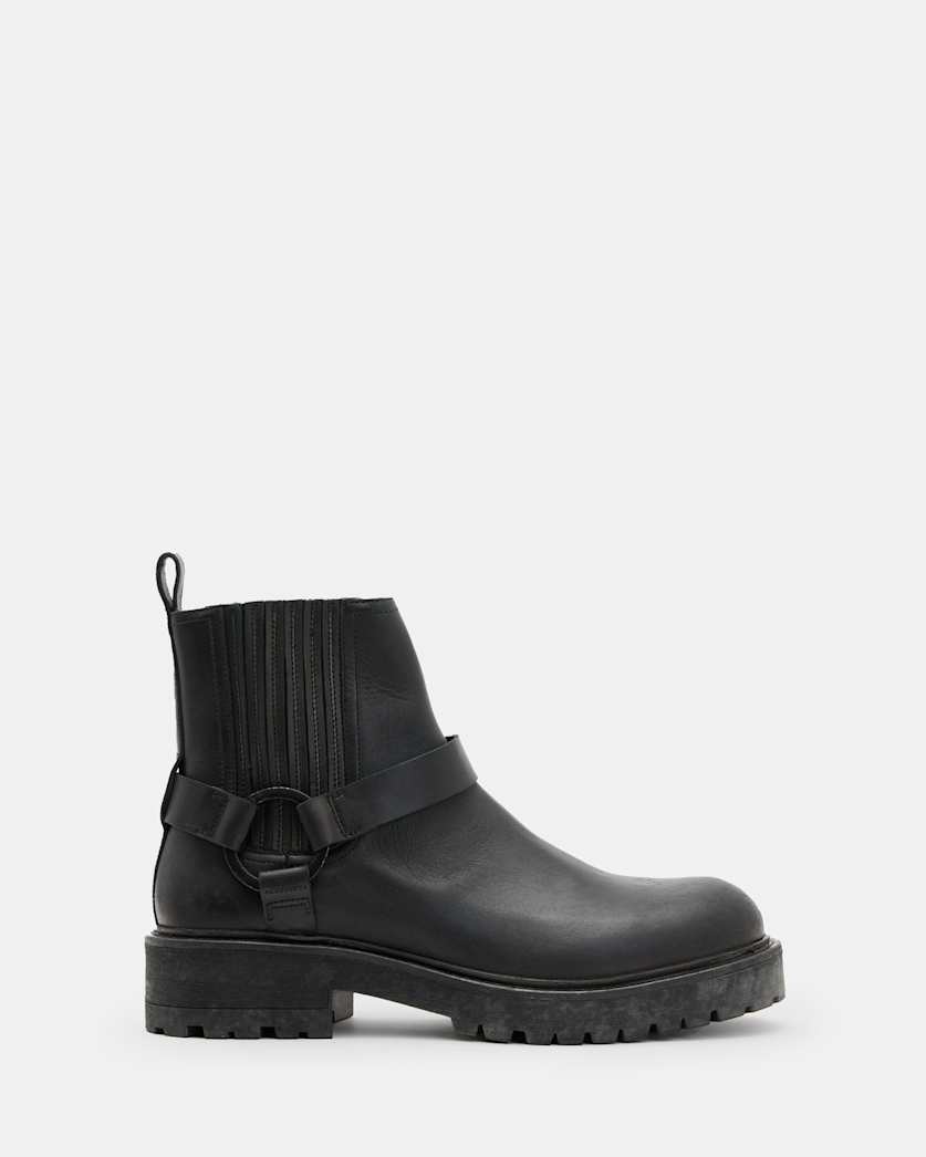Hank Leather Biker Boots