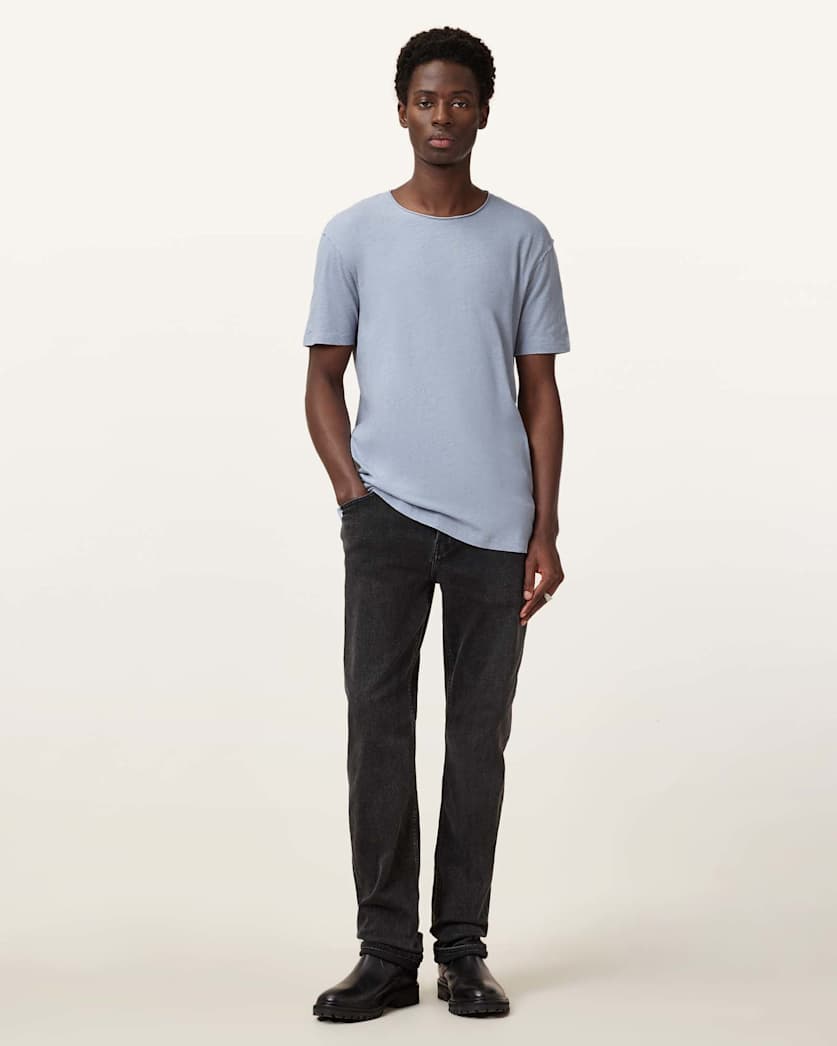 Figure Crew Neck Raw Edge T-Shirt
