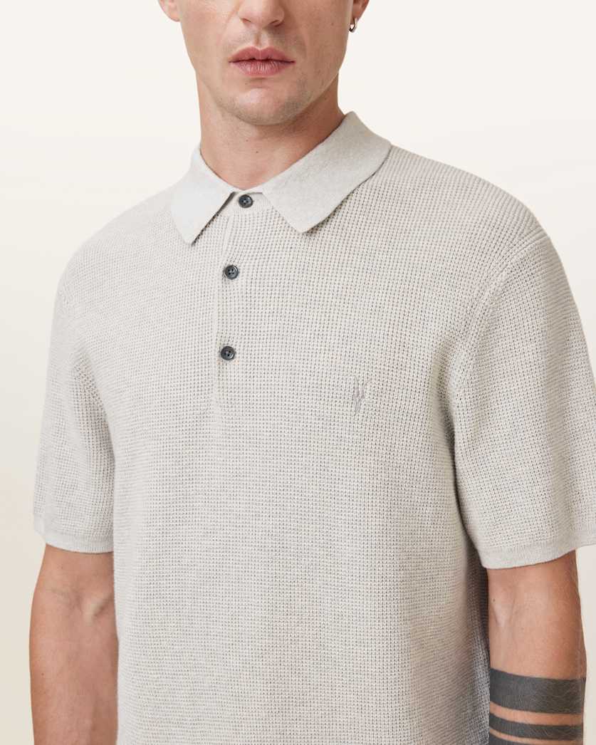 Aspen Waffle Texture Ramskull Polo Shirt