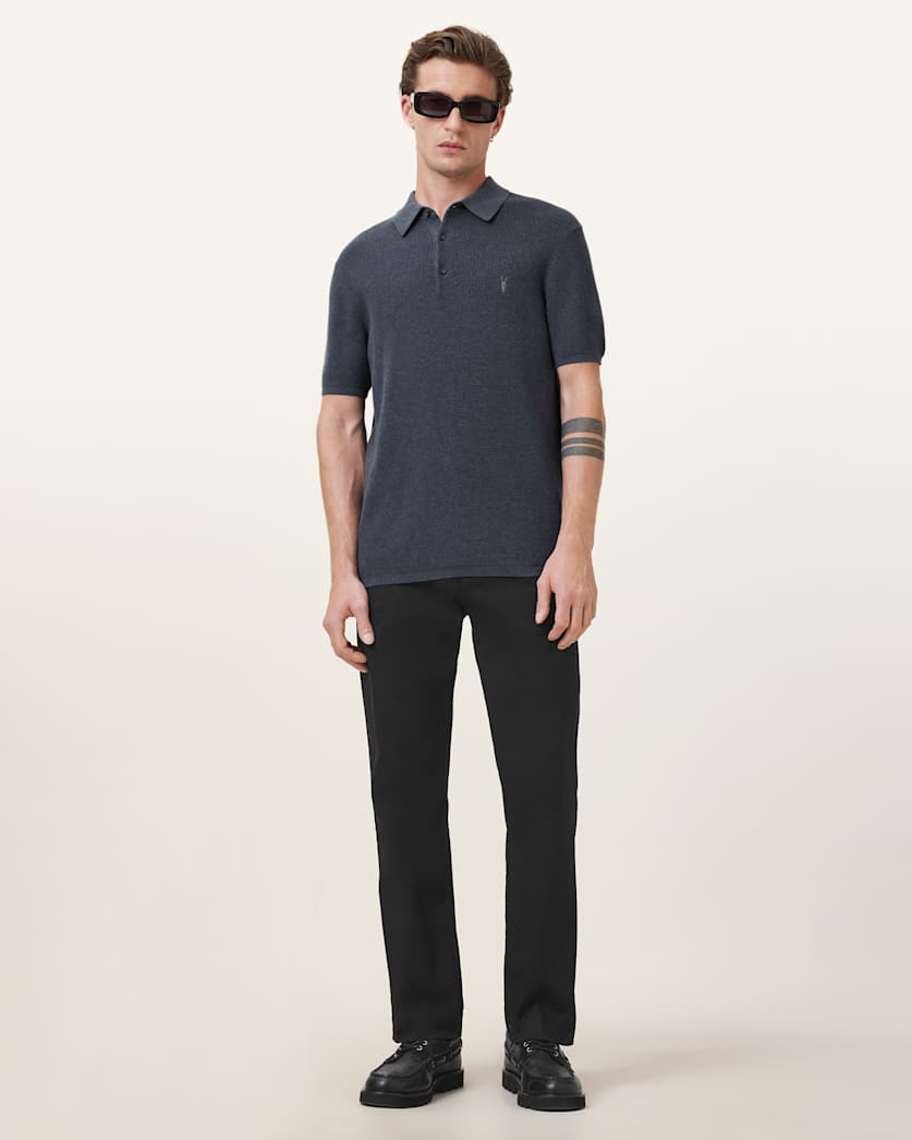 Aspen Waffle Texture Ramskull Polo Shirt