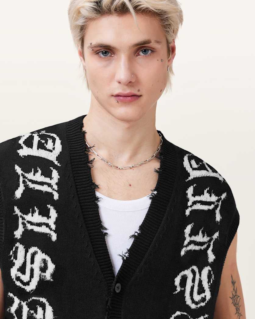 Scripture Sleeveless Knitted Tank Top